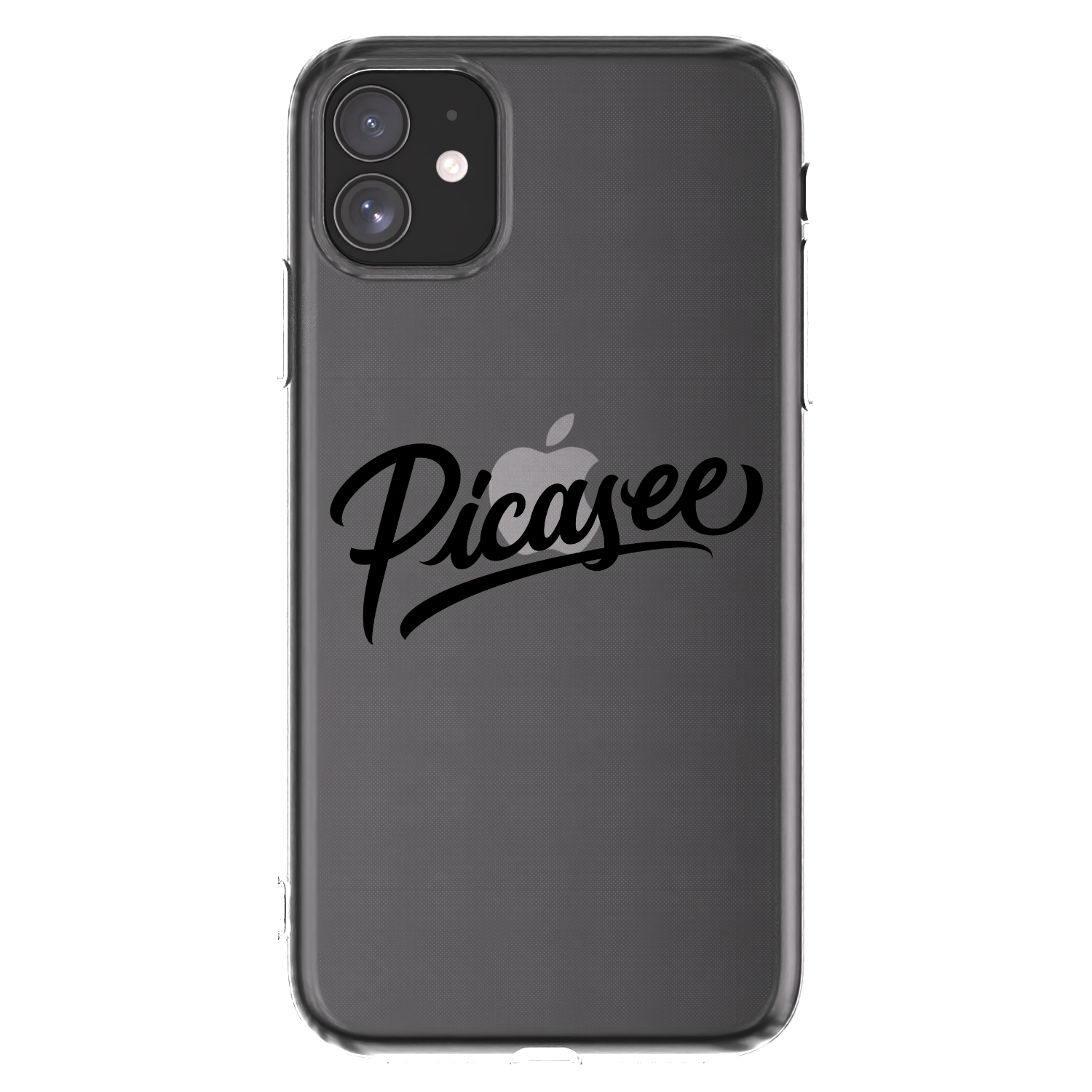 Picasee silikonový průhledný obal pro Apple iPhone 11 - Picasee - old logo - black