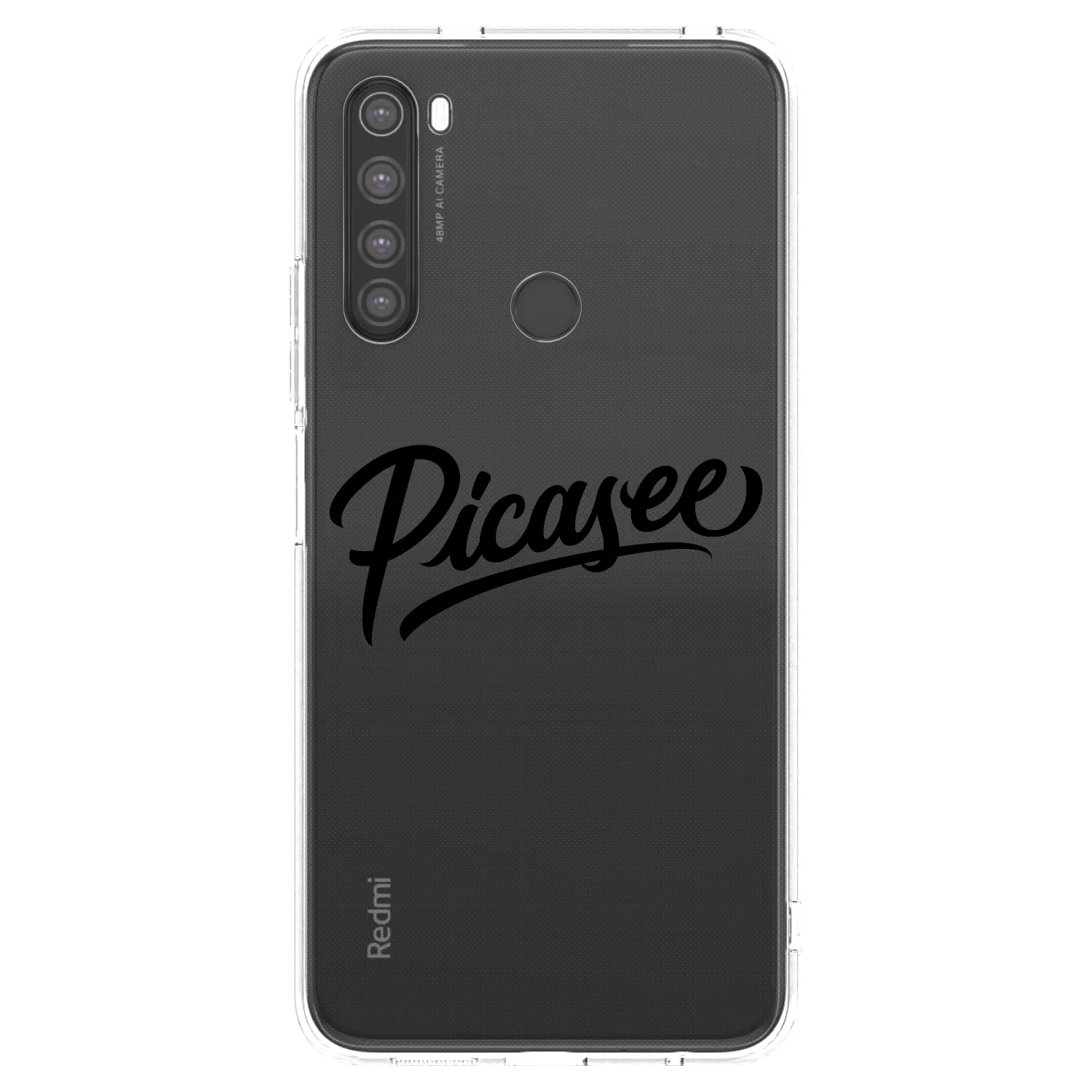 Picasee silikonový průhledný obal pro Xiaomi Redmi Note 8 - Picasee - old logo - black