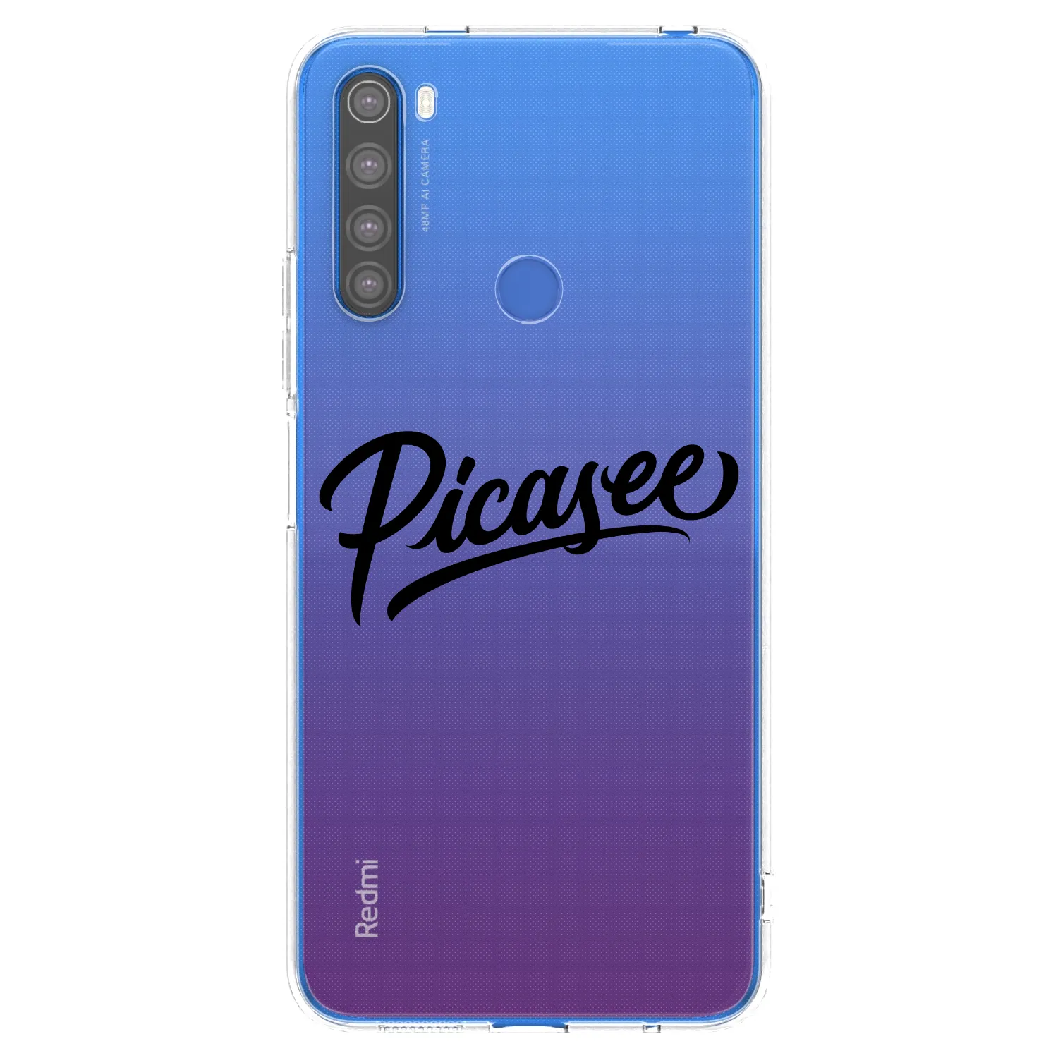 Picasee silikonový průhledný obal pro Xiaomi Redmi Note 8T - Picasee - old logo - black