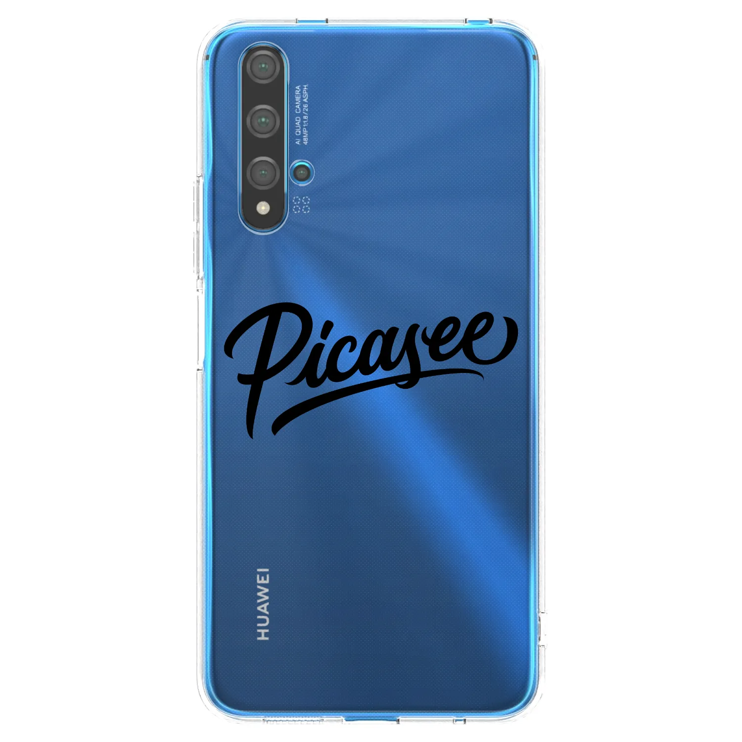 Picasee silikonový průhledný obal pro Huawei Nova 5T - Picasee - old logo - black