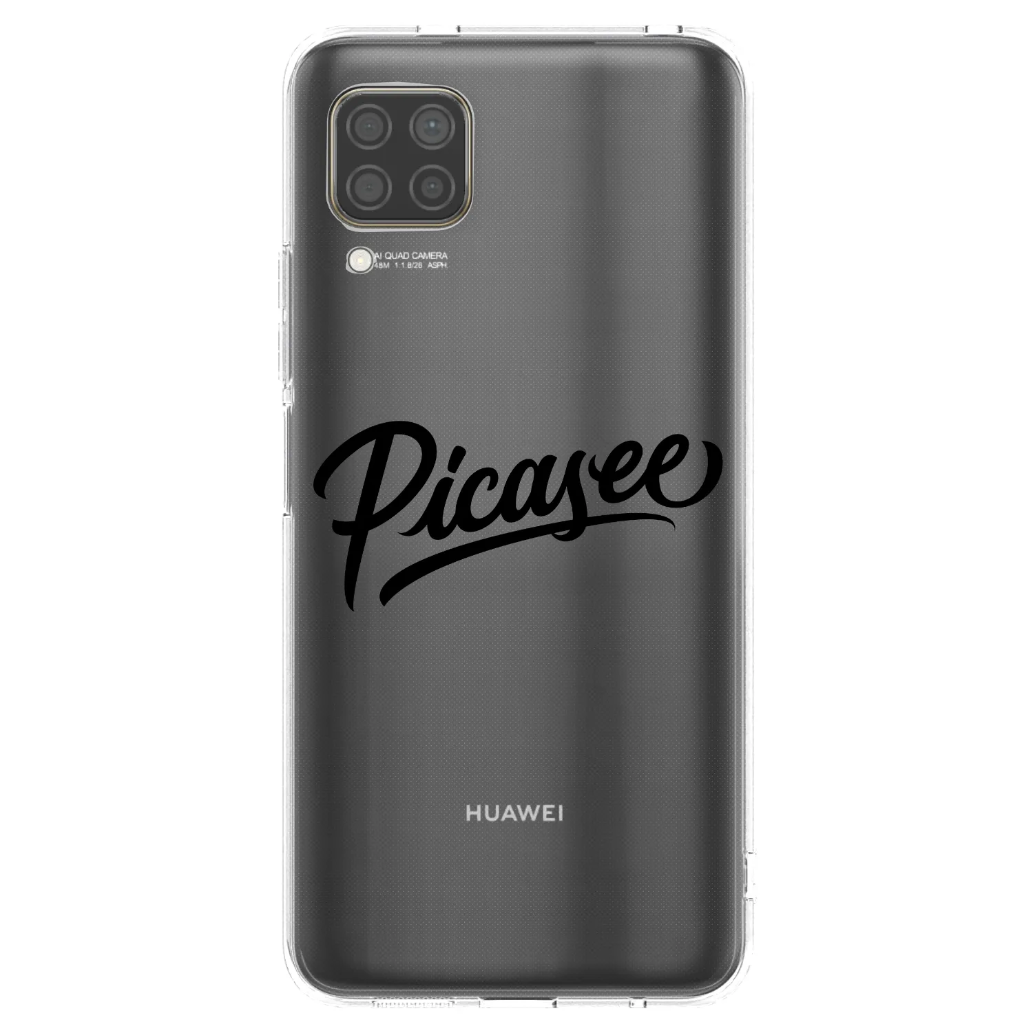 Picasee silikonový průhledný obal pro Huawei P40 Lite - Picasee - old logo - black