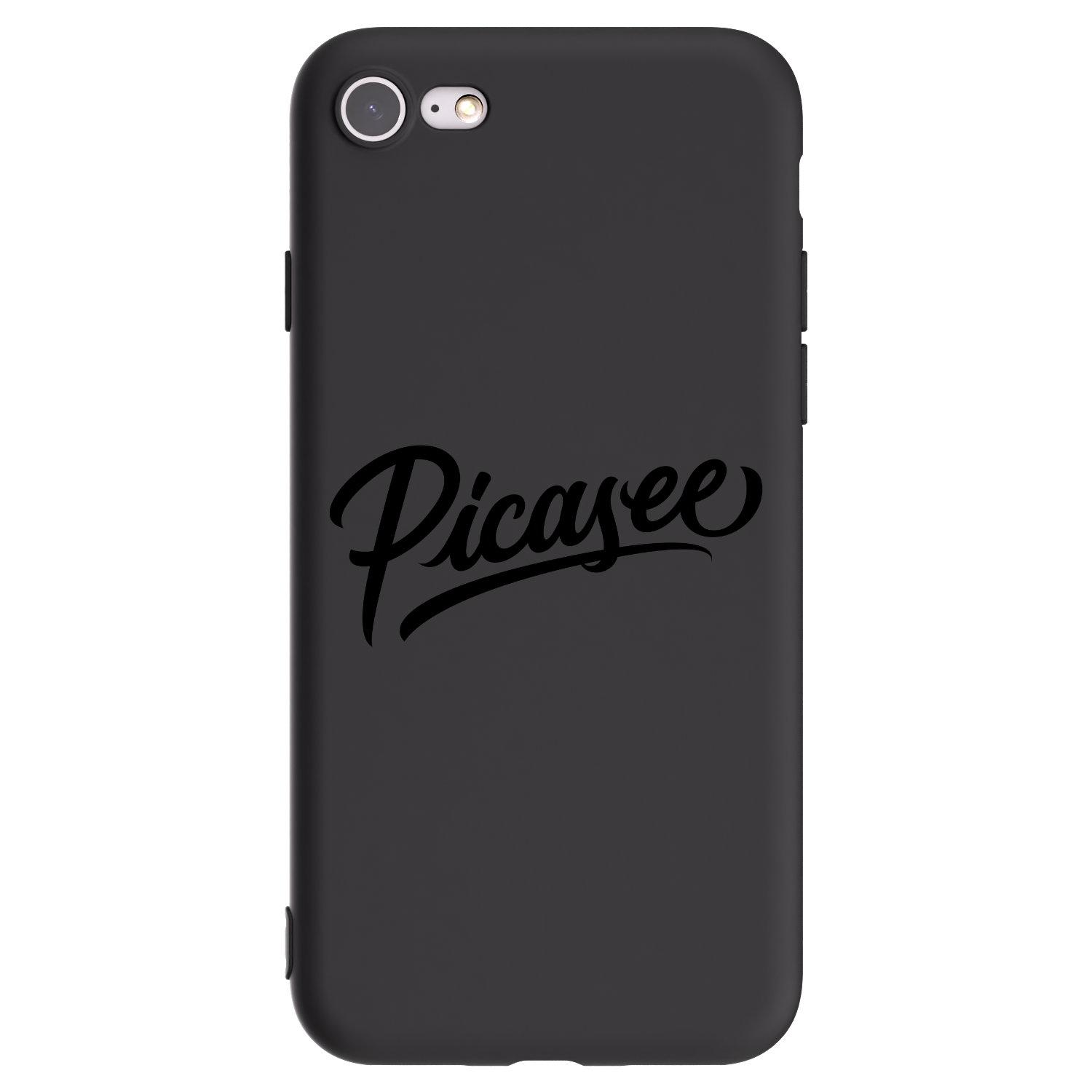 Picasee silikonový černý obal pro Apple iPhone SE 2020 - Picasee - old logo - black