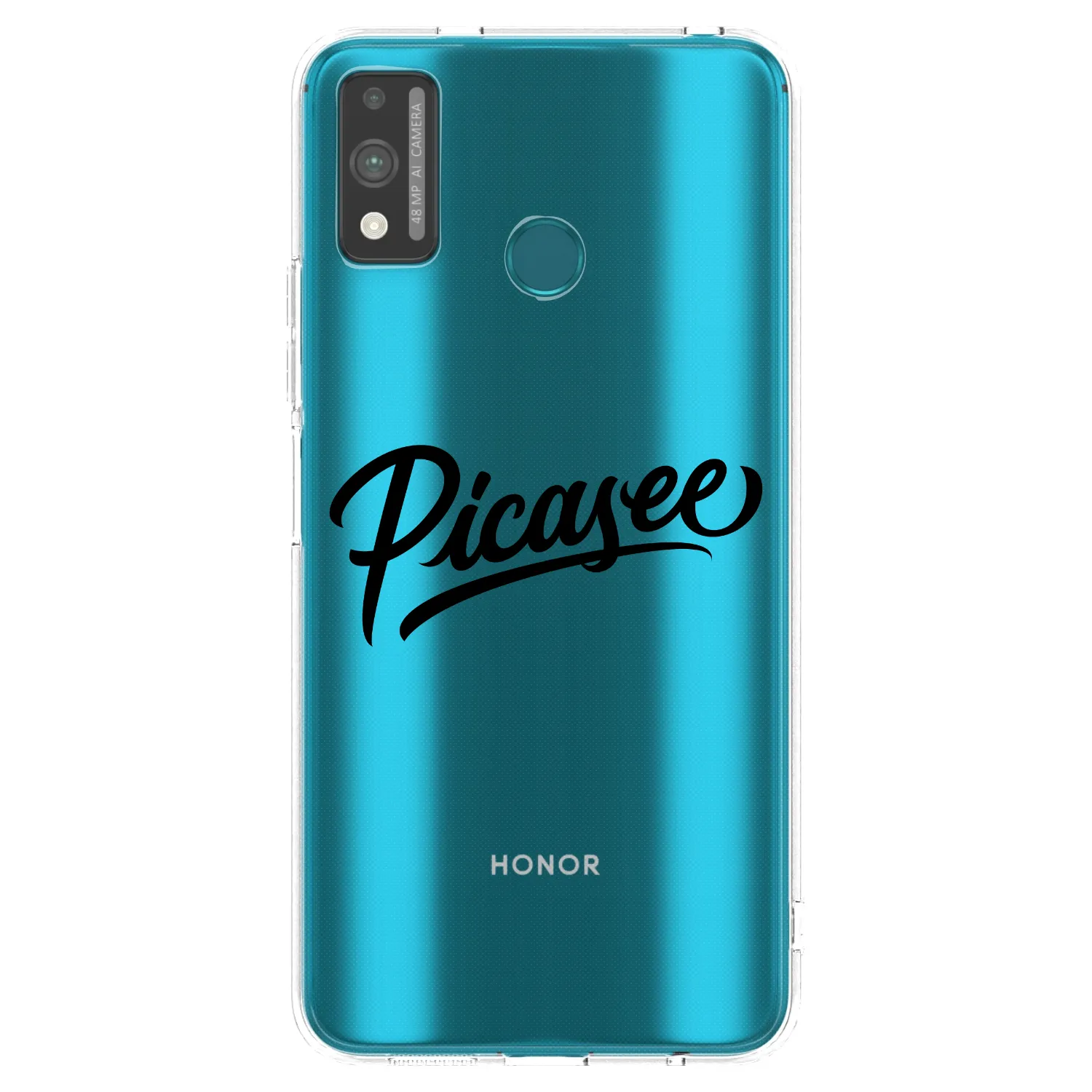 Picasee silikonový průhledný obal pro Honor 9X Lite - Picasee - old logo - black