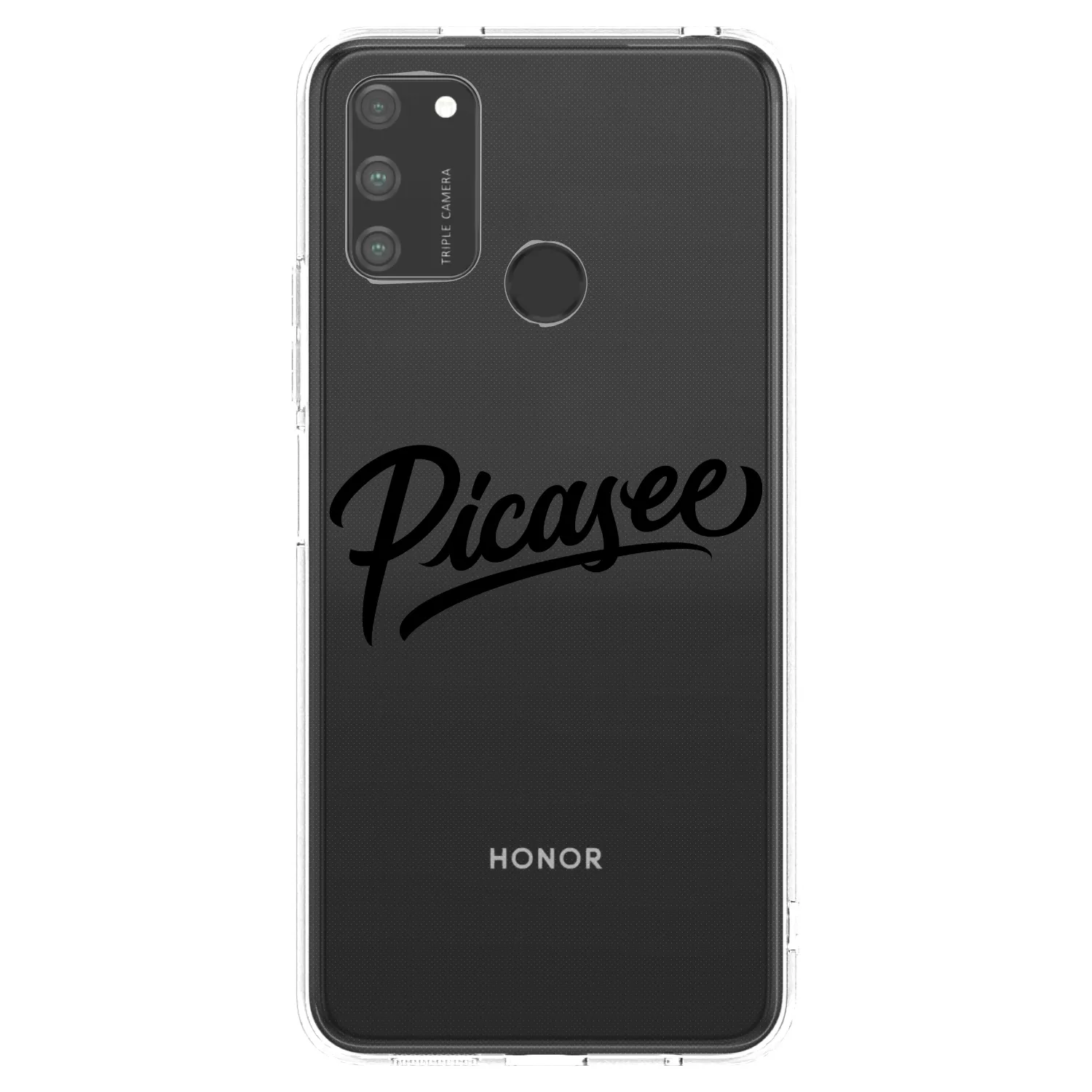 Picasee silikonový průhledný obal pro Honor 9A - Picasee - old logo - black