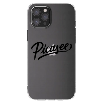 Picasee silikonový průhledný obal pro Apple iPhone 12 Pro Max - Picasee - old logo - black