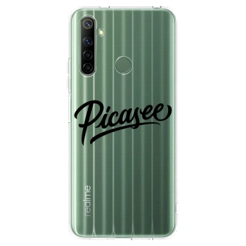 Picasee silikonový průhledný obal pro Realme 6i - Picasee - old logo - black