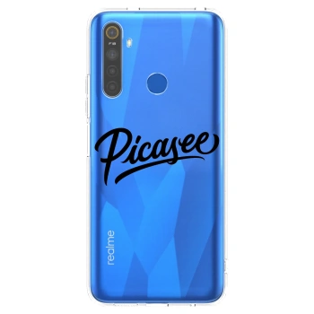 Picasee silikonový průhledný obal pro Realme 5 - Picasee - old logo - black