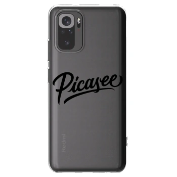 Picasee silikonový průhledný obal pro Xiaomi Redmi Note 10 - Picasee - old logo - black