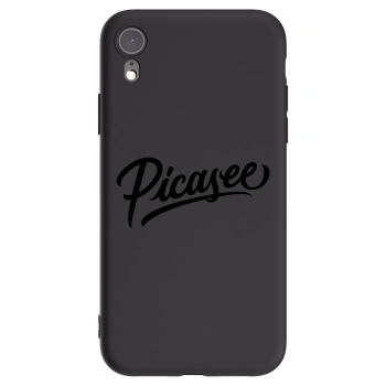 Picasee silikonový černý obal pro Apple iPhone XR - Picasee - old logo - black