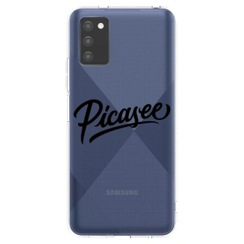 Picasee silikonový průhledný obal pro Samsung Galaxy A02s A025G - Picasee - old logo - black