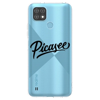 Picasee silikonový průhledný obal pro Realme C21 - Picasee - old logo - black