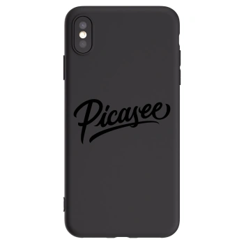 Picasee silikonový černý obal pro Apple iPhone XS Max - Picasee - old logo - black