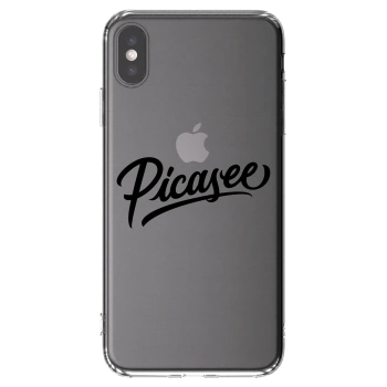 Picasee silikonový průhledný obal pro Apple iPhone XS Max - Picasee - old logo - black