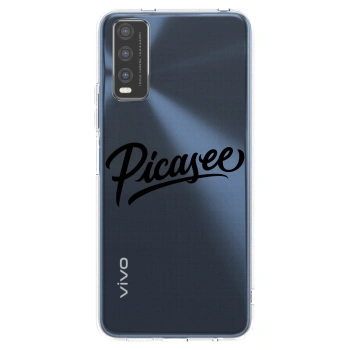 Picasee silikonový průhledný obal pro Vivo Y20s - Picasee - old logo - black