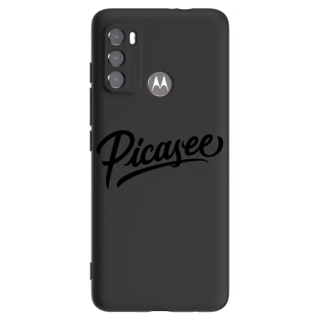 Picasee silikonový černý obal pro Motorola Moto G60 - Picasee - old logo - black