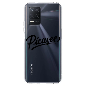 Picasee silikonový průhledný obal pro Realme 8 5G - Picasee - old logo - black