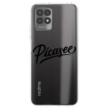 Picasee silikonový průhledný obal pro Realme 8i - Picasee - old logo - black