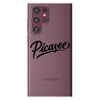Picasee silikonový průhledný obal pro Samsung Galaxy S22 Ultra 5G - Picasee - old logo - black