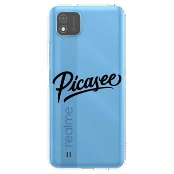 Picasee silikonový průhledný obal pro Realme C11 (2021) - Picasee - old logo - black