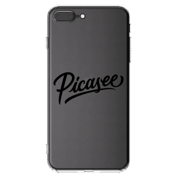 Picasee silikonový průhledný obal pro Apple iPhone 8 Plus - Picasee - old logo - black