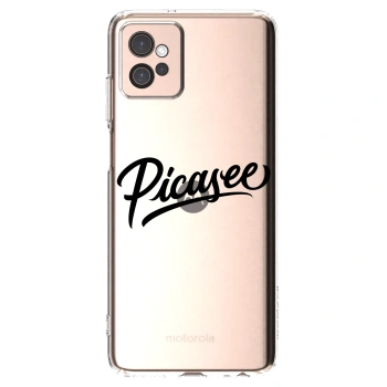 Picasee silikonový průhledný obal pro Motorola Moto G32 - Picasee - old logo - black