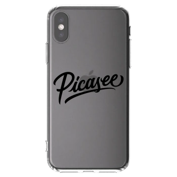 Picasee silikonový průhledný obal pro Apple iPhone X/XS - Picasee - old logo - black