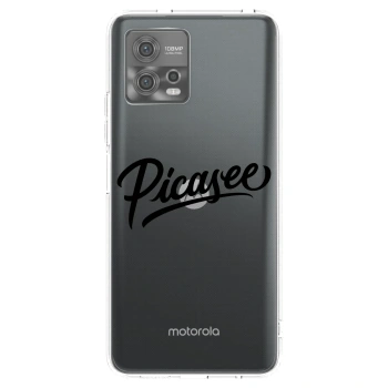 Picasee silikonový průhledný obal pro Motorola Moto G72 - Picasee - old logo - black