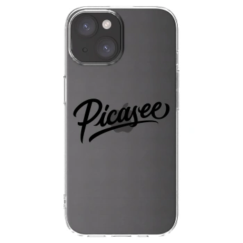 Picasee silikonový průhledný obal pro Apple iPhone 15 - Picasee - old logo - black