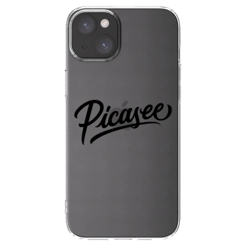 Picasee silikonový průhledný obal pro Apple iPhone 15 Plus - Picasee - old logo - black
