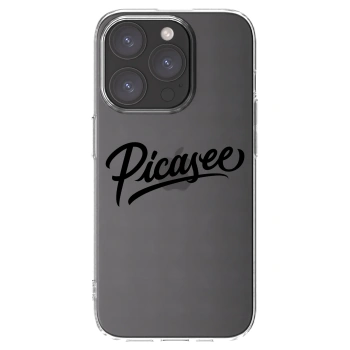 Picasee silikonový průhledný obal pro Apple iPhone 15 Pro - Picasee - old logo - black
