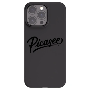 Picasee silikonový černý obal pro Apple iPhone 15 Pro Max - Picasee - old logo - black