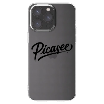 Picasee silikonový průhledný obal pro Apple iPhone 15 Pro Max - Picasee - old logo - black