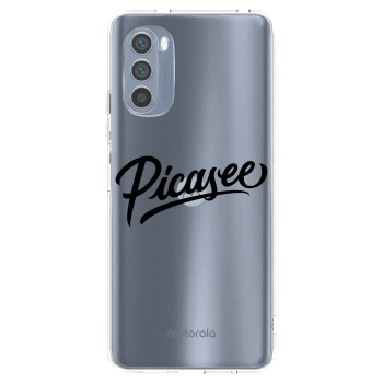 Picasee silikonový průhledný obal pro Motorola Moto G62 - Picasee - old logo - black