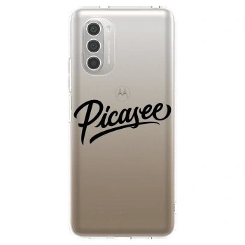Picasee silikonový průhledný obal pro Motorola Moto G51 - Picasee - old logo - black