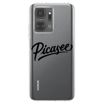 Picasee silikonový průhledný obal pro Honor X7a - Picasee - old logo - black
