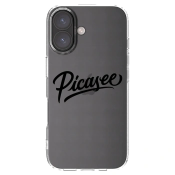 Picasee silikonový průhledný obal pro Apple iPhone 16 - Picasee - old logo - black