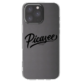 Picasee silikonový průhledný obal pro Apple iPhone 16 Pro Max - Picasee - old logo - black