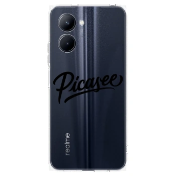 Picasee silikonový průhledný obal pro Realme C33 (2023) - Picasee - old logo - black