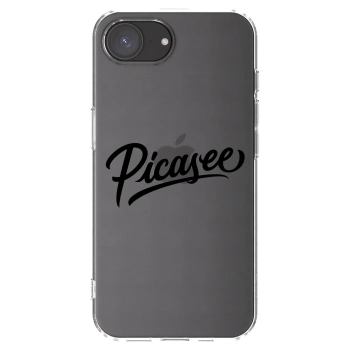 Picasee silikonový průhledný obal pro Apple iPhone 16e - Picasee - old logo - black