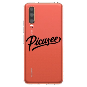 Picasee silikonový průhledný obal pro Huawei P30 - Picasee - old logo - black