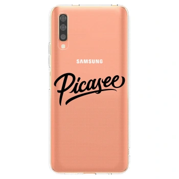 Picasee silikonový průhledný obal pro Samsung Galaxy A70 A705F - Picasee - old logo - black