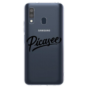 Picasee silikonový průhledný obal pro Samsung Galaxy A40 A405F - Picasee - old logo - black