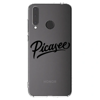 Picasee silikonový průhledný obal pro Honor 20 Lite - Picasee - old logo - black
