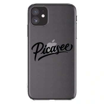 Picasee silikonový průhledný obal pro Apple iPhone 11 - Picasee - old logo - black