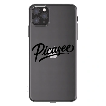 Picasee silikonový průhledný obal pro Apple iPhone 11 Pro Max - Picasee - old logo - black