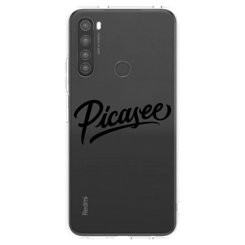 Picasee silikonový průhledný obal pro Xiaomi Redmi Note 8 - Picasee - old logo - black