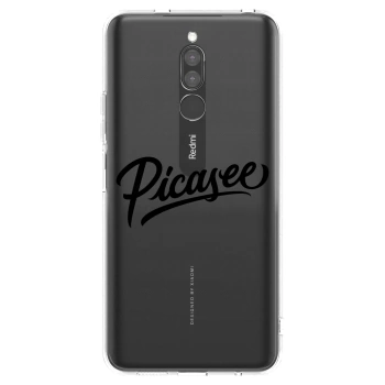 Picasee silikonový průhledný obal pro Xiaomi Redmi 8 - Picasee - old logo - black