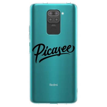 Picasee silikonový černý obal pro Xiaomi Redmi Note 9 - Picasee - old logo - black