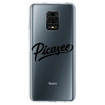 Picasee silikonový průhledný obal pro Xiaomi Redmi Note 9S - Picasee - old logo - black
