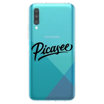 Picasee silikonový průhledný obal pro Samsung Galaxy A30s A307F - Picasee - old logo - black